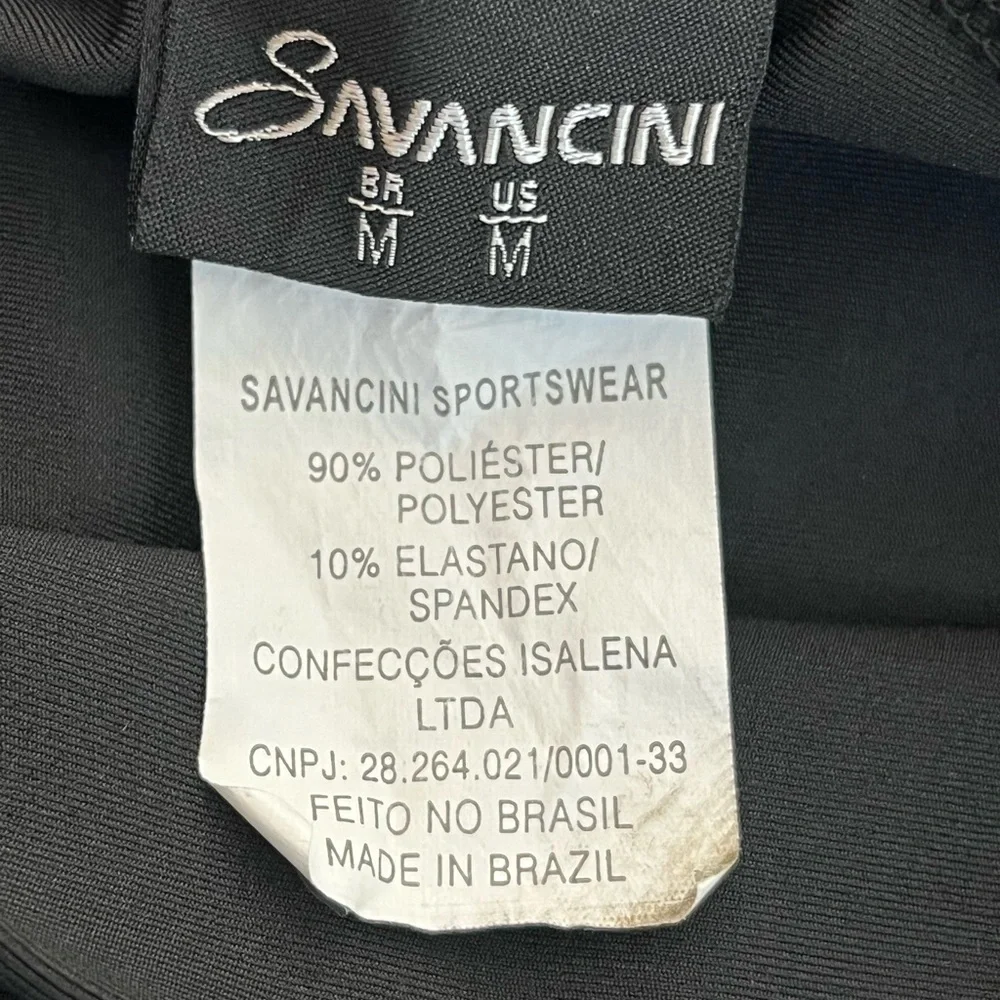 Savancini‎ Black Compression Cycling Workout Womens Medium Shorts Activewear